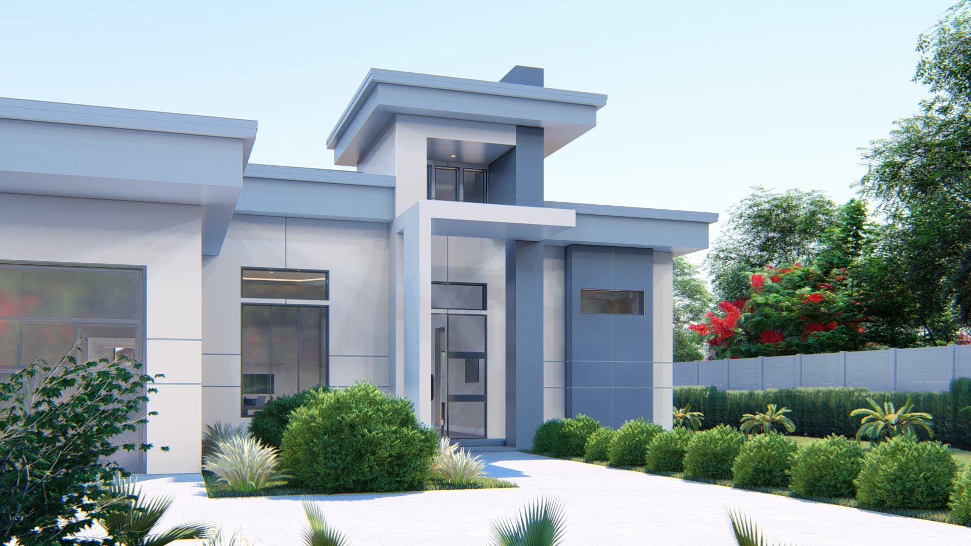 This is a render of a new home design by 1 to 9 design